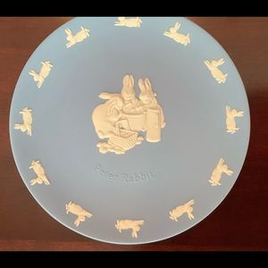 Vintage, Wedgwood, M. Warne & Co. Peter Rabbit Blue Jasperware Plate, 6.…